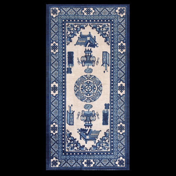 Early 20th Century N. Chinese Baotou Carpet